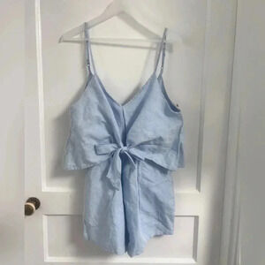 La Confection Marianne Playsuit in Chambray Linen NEW WITH TAG
